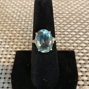 Silver and Blue Topaz Ring